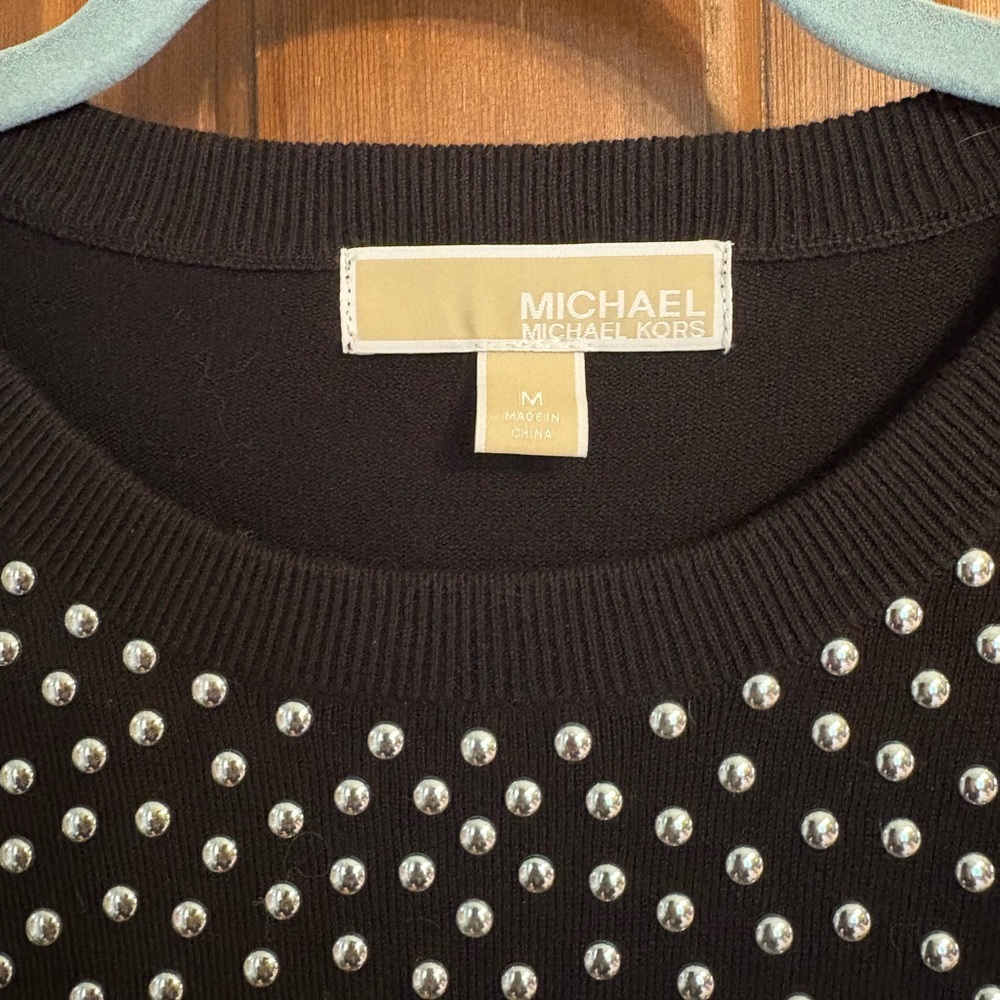 Michael Kor’s Black Knit with metal studs dress - size M/L - Picture 2 of 6